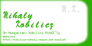 mihaly kobilicz business card